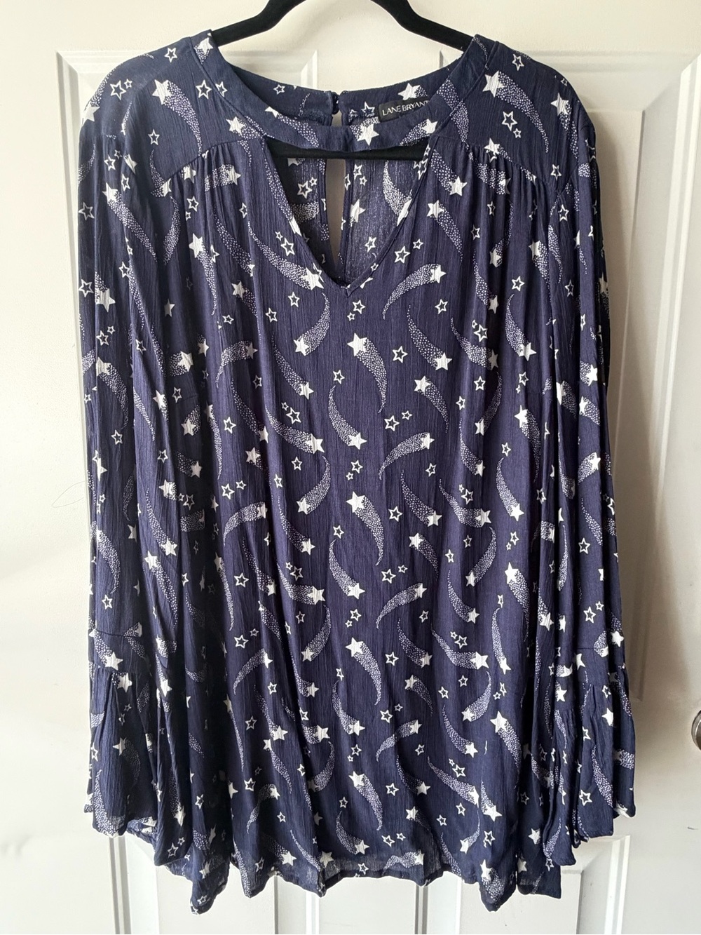 Lane Bryant Navy Star Peasant Tunic